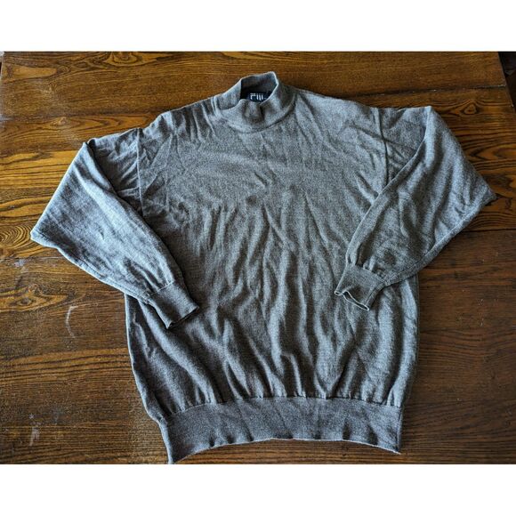 Fiji Made in Italy wool mock neck pullover lightweight sweater   SZ M - Picture 9 of 9